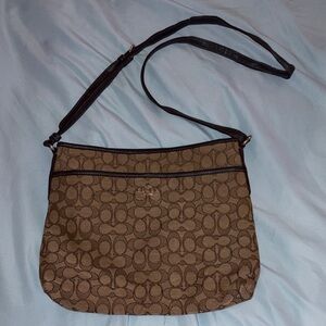Coach Brown Patterned Crossbody Bag